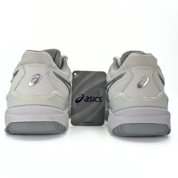 Asics Gel Resolution 6 Tennis Shoes Womens Size 7 White Silver Court Sneakers - Picture 8 of 11